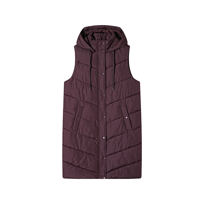 Women's Burgundy Woven Vest