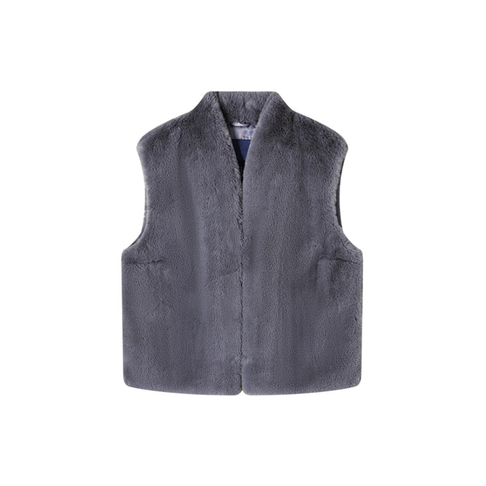 Winter Grey Velvet Vest