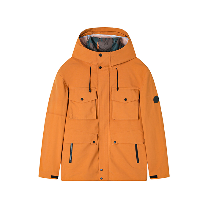 Orange Winter Windproof Padded Jacket